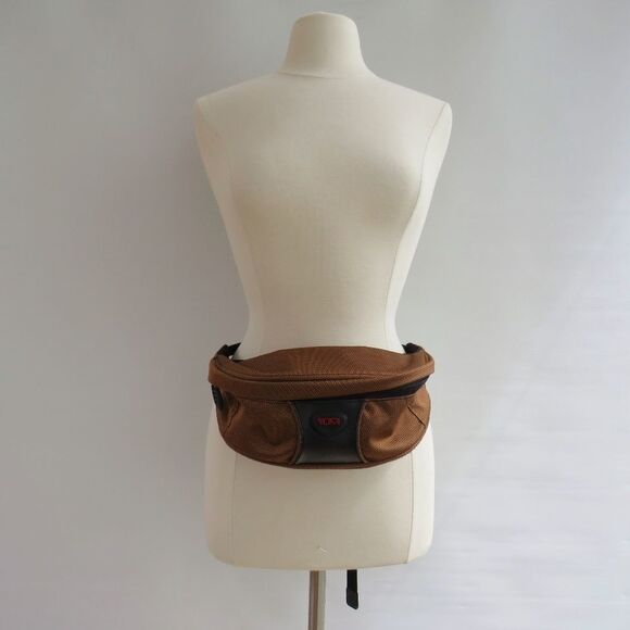 Tumi Womens Mens Unisex Bronze Brown Structured Travel Waist Fanny Pack - Picture 4 of 16